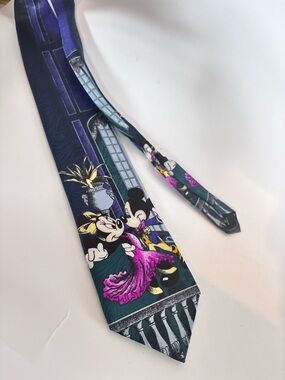 Vintage Disney Tie Mickey Minnie for Gift 90s Novelty Mens Necktie